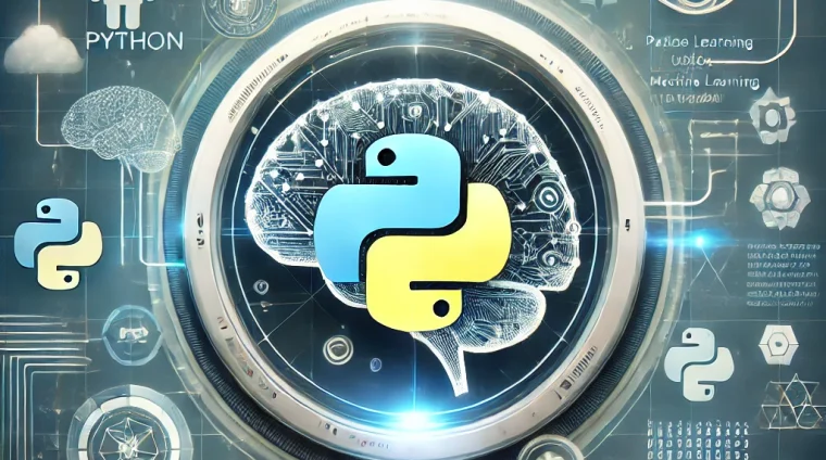 DALL·E 2024-10-02 06.41.29 – A futuristic product image for ‘AI Development using Python,’ featuring the Python logo along with elements representing artificial intelligence. The DALL·E 2024-10-02 06.41.29 - A futuristic product image for 'AI Development using Python,' featuring the Python logo along with elements representing artificial intelligence. The